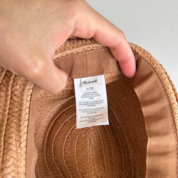 Madewell Packable Braided Straw Hat in Warm Nutmeg - Picture 3 of 4